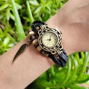 Layered Beaded Watch Bracelet